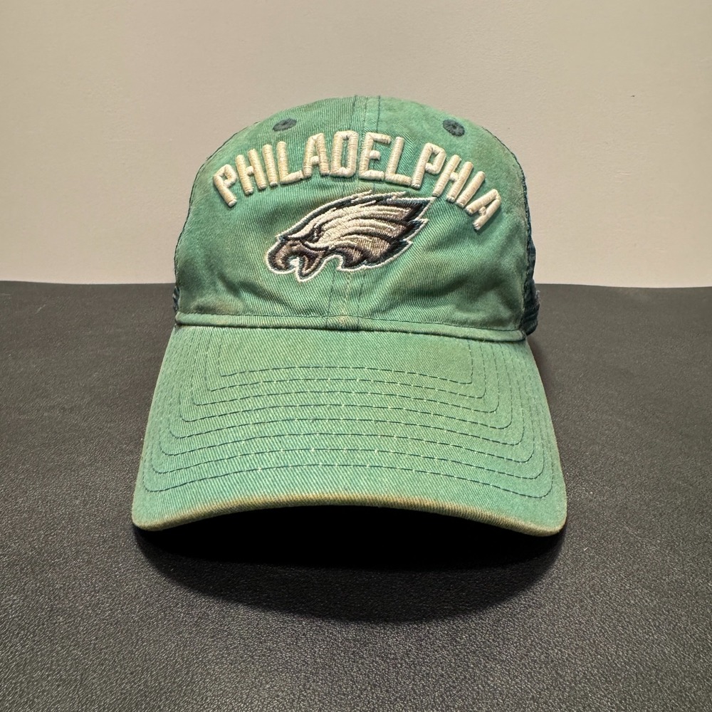 New Era‎ Hat Mens OS Green Cotton Philadelphia Eagles Trucker Snapback Mesh NFL